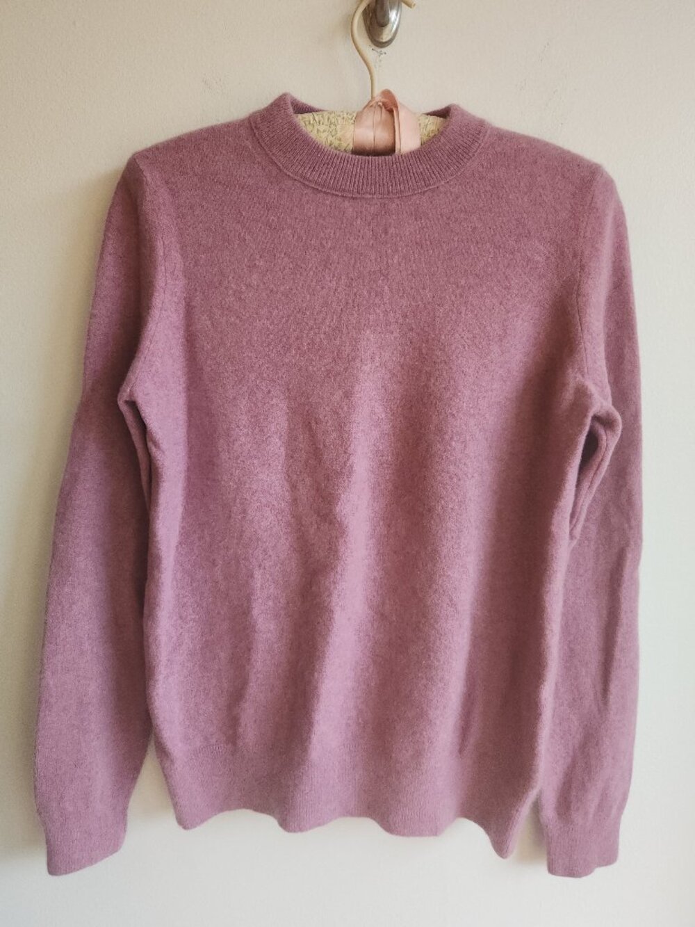 Jennie Liu Dusty Rose Mauve 100% Cashmere Sweater - M/L